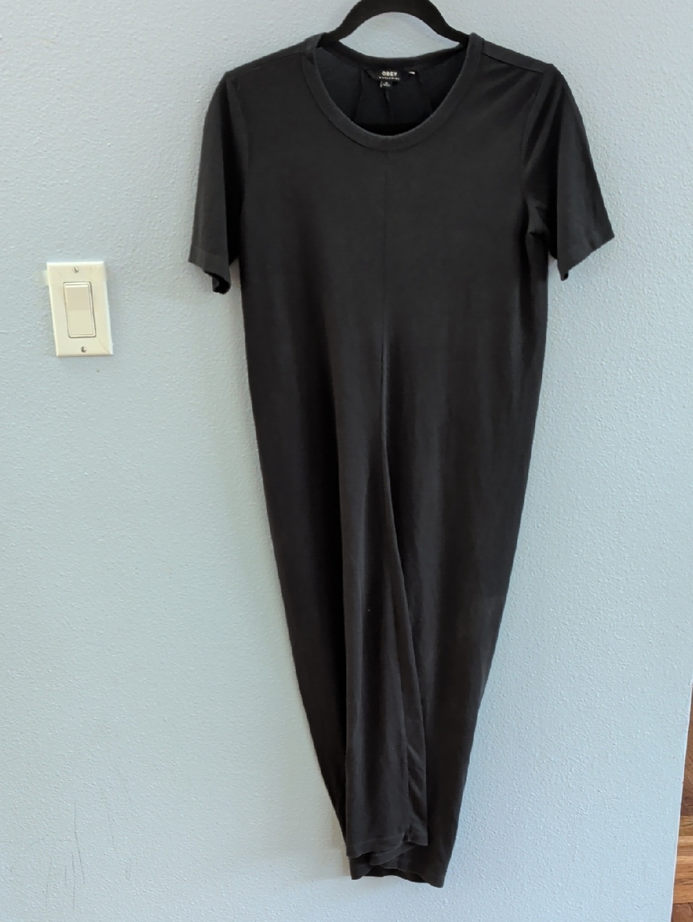 Obey Worldwide Classic Black Short-Sleeve Womens T-shirt Dress
